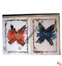 Cross leaves and flower design cards