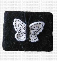 Butterfly felt coin purse 1