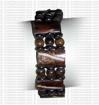 Multi shapes beads bone bracelet