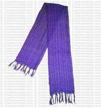 Cotton-silk net scarf
