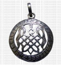 Endless knot silver pendant