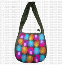 Colorful dots felt bag 170