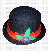 Flower felt hat 3