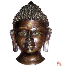 Antique color Buddha half-head 18cm