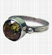 Yello topaz stone finger ring