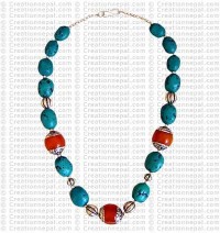 Amber and Turquoise necklace1