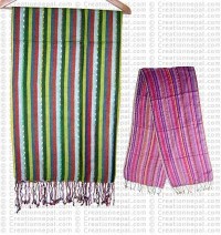 Cotton stripes shawl129