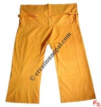 Shyama cotton plain wrapper-yellow