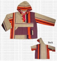 Stripes design kids cotton jacket