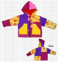 Multi-color patch kids jacket