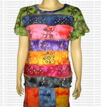 Rainbow tie-dye short sleeves t-shirt