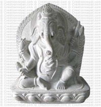Ganesh - 8'' stone statue