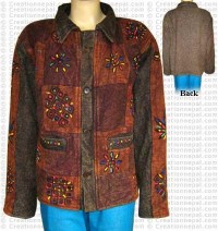 Shyama cotton hand painted jacket