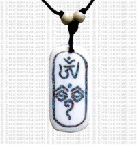 OM and Buddha eye amulet