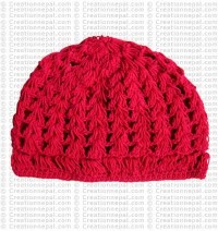 Crochet plain woolen cap7