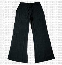Cotton ladies trouser-black