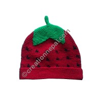 Strawberry design kids hat