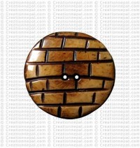 Wall design bone round button (packet of 10)