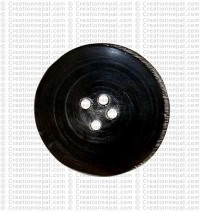 Plain round shape large bone button (packet of 10)