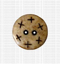 Cross carved button (packet of 10)
