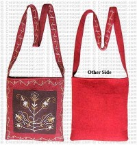 Cotton embroidered shoulder bag