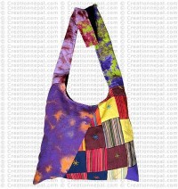 Tie-dye and patch-work Lama bag