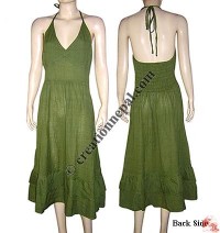Plain halter dress1