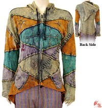 Hand embroidery design rib jacket