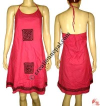 Cotton halter dress01