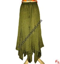 Triangular frills khaddar cotton skirt