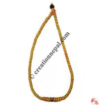 Colorful hemp -cotton bead necklace