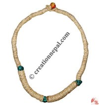 Turquoise hemp necklace