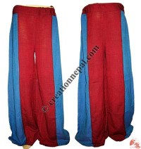 Cotton long trouser with hand work