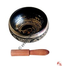Painted small size singing bowl (Black)