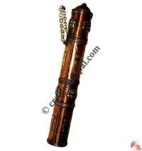 Pipe shape copper incense holder4