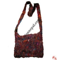 Recycled cotton crochet bag