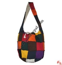 Colorful patch-work rib lama bag