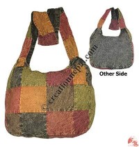 Front patchwork stone wash bag