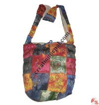 Patch-work rib colorful bag