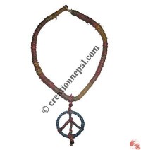 Peace pendant Rasta necklace