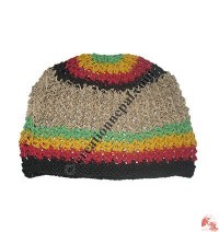 Rasta color stripes hat