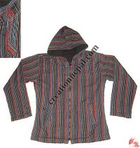 Stripes khaddar jacket