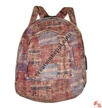 Cotton patch-work maroon bag