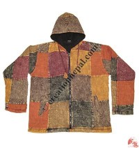 Cotton colorful patch-work jacket