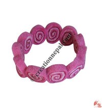 Spiral design felt cut-beads wristband