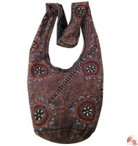 Hand embroidery Sitara decorated cotton lama bag