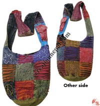 Colorful patch-work hand embroidery lama bag
