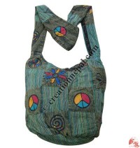 Patch-work Peace and flower lama bag