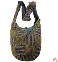 Pat-work and hand embroidery lama bag