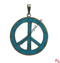 Large size peace sign pendant